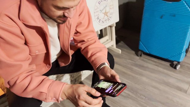 James receives a text image of bones